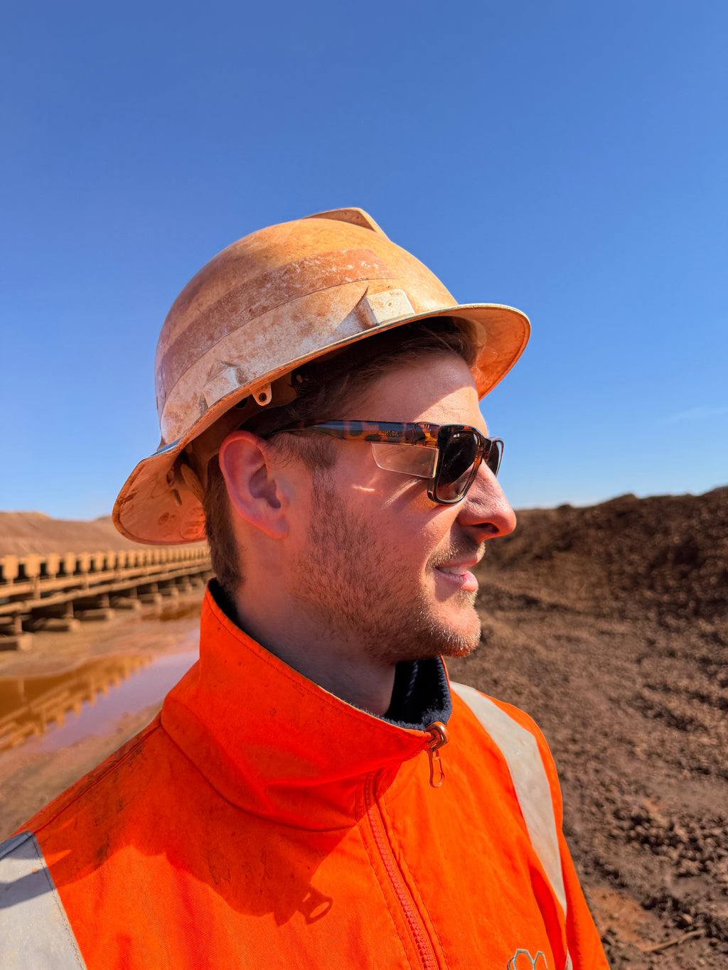 Pilbara Edition Tortoiseshell safety glasses with brown polarised lenses